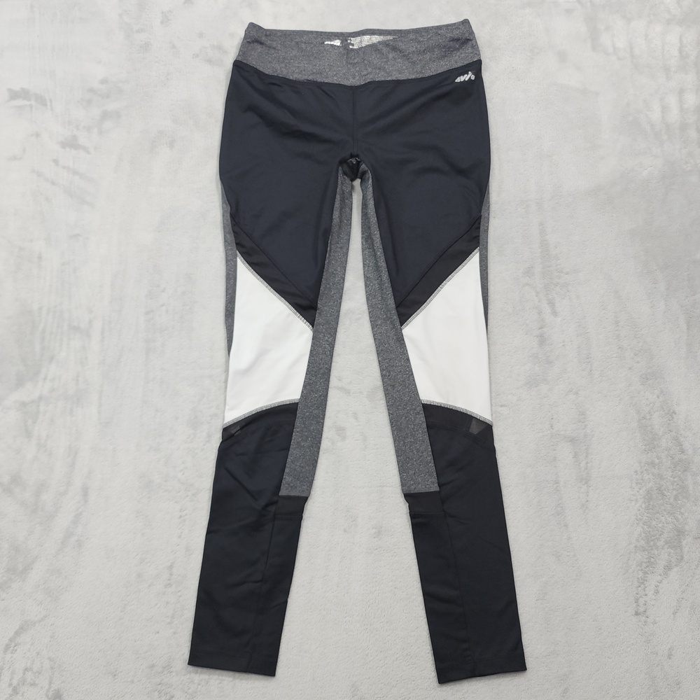 Avia Leggings Womens S Black Gray Colorblock Ankle Knit Yoga Gym Running Workout